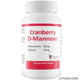 Cranberry D-Mannose Urinary Tract Support - 60 таблеток для кошек и собак