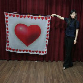 Гигантский шёлковый флаг "Сердца" 140 * 120 см