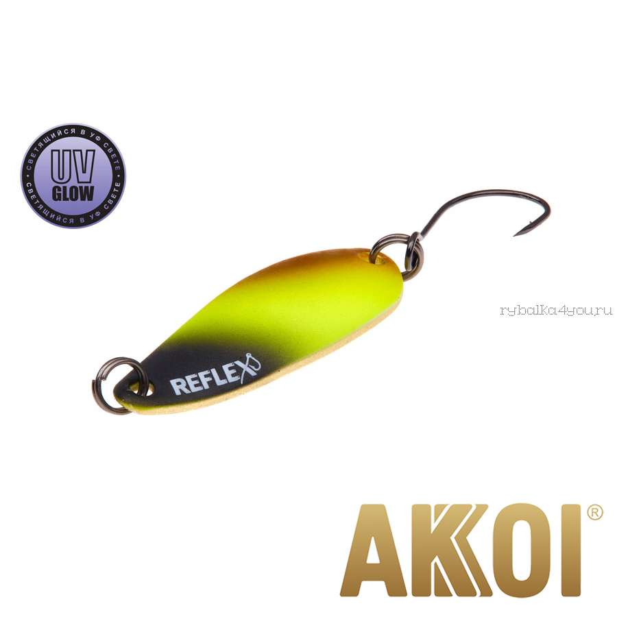 Колеблющаяся блесна Akkoi Reflex Hobo 2,9 см / 2,3гр / цвет:  R02 UV