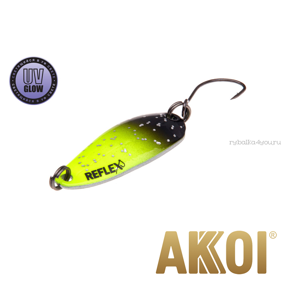 Колеблющаяся блесна Akkoi Reflex Hobo 2,9 см / 2,3гр / цвет:  R03 UV