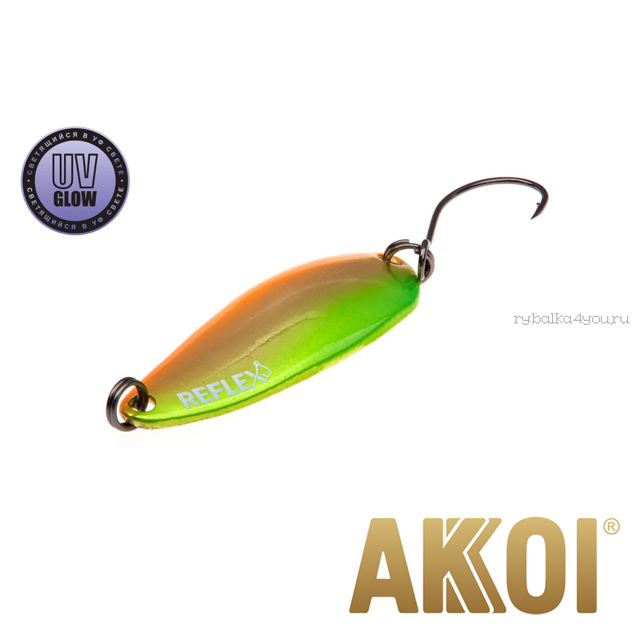 Колеблющаяся блесна Akkoi Reflex Hobo 2,9 см / 2,3гр / цвет:  R16 UV