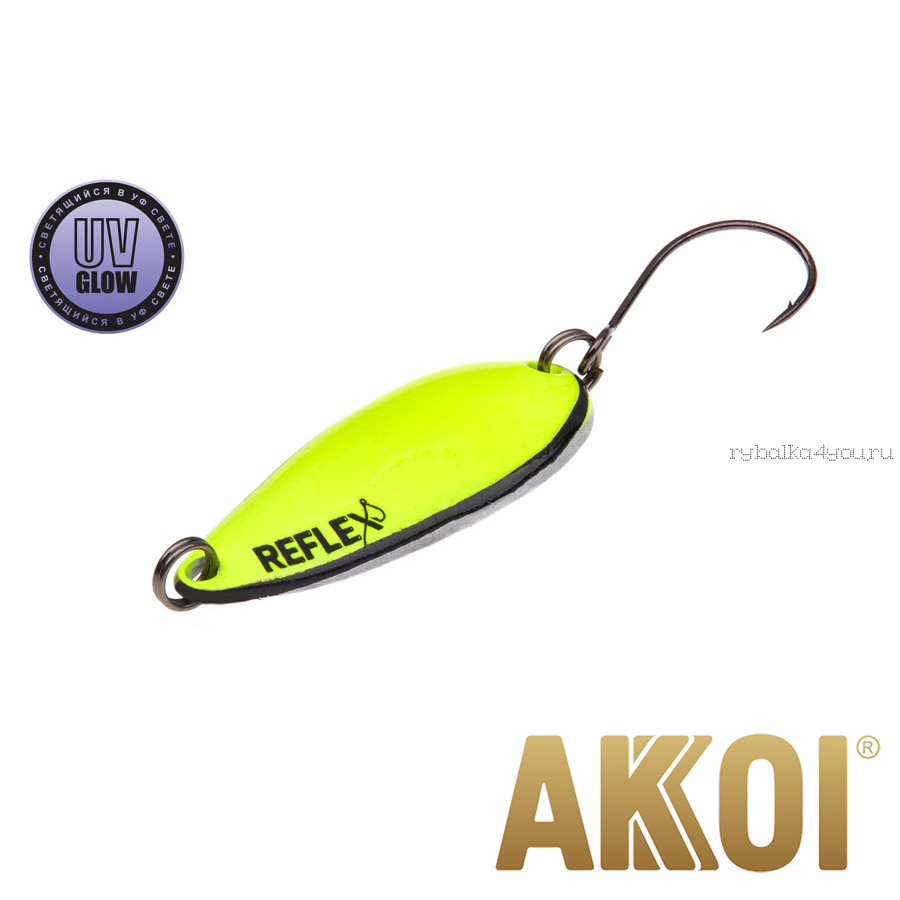 Колеблющаяся блесна Akkoi Reflex Hobo 2,9 см / 2,3гр / цвет:  R19 UV