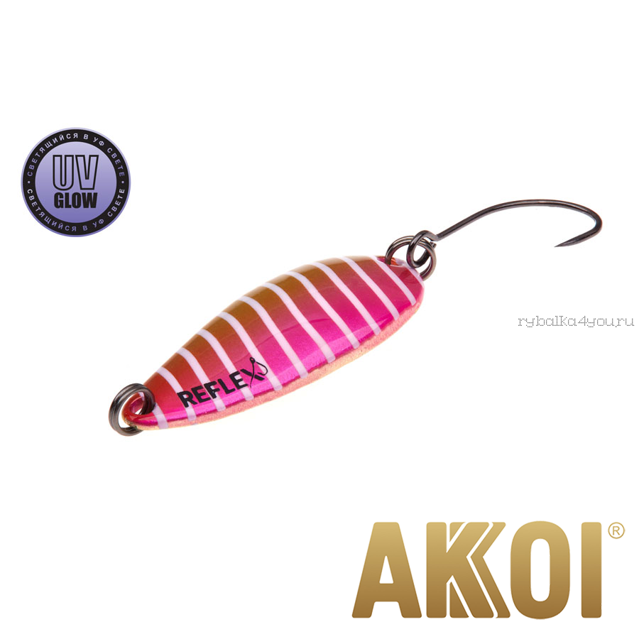 Колеблющаяся блесна Akkoi Reflex Hobo 2,9 см / 2,3гр / цвет:  R20 UV