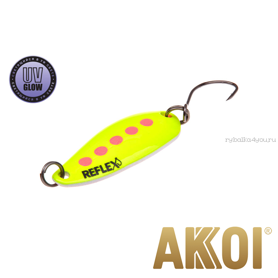 Колеблющаяся блесна Akkoi Reflex Hobo 2,9 см / 2,3гр / цвет:  R23 UV