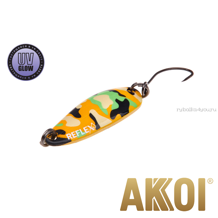 Колеблющаяся блесна Akkoi Reflex Hobo 2,9 см / 2,3гр / цвет:  R24 UV
