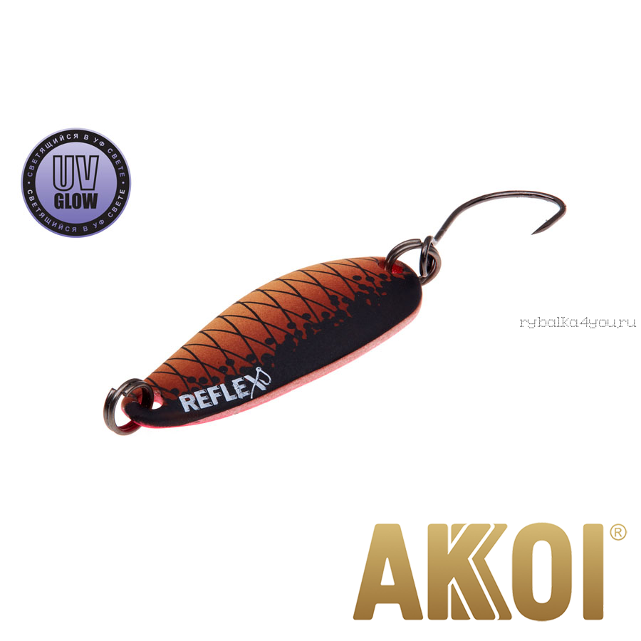 Колеблющаяся блесна Akkoi Reflex Hobo 2,9 см / 2,3гр / цвет:  R27 UV