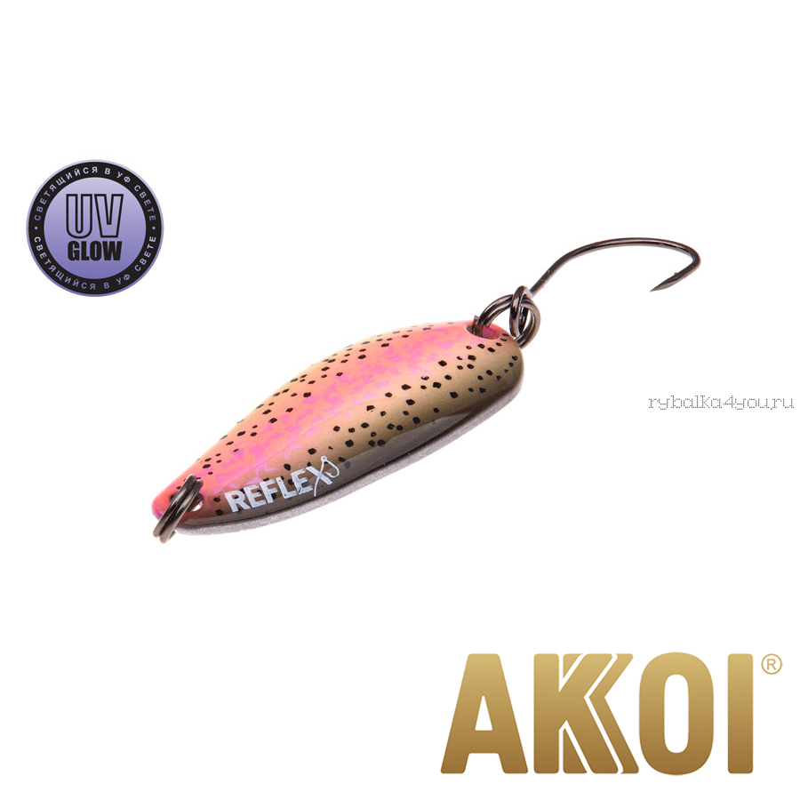 Колеблющаяся блесна Akkoi Reflex Hobo 2,9 см / 2,3гр / цвет:  R28 UV