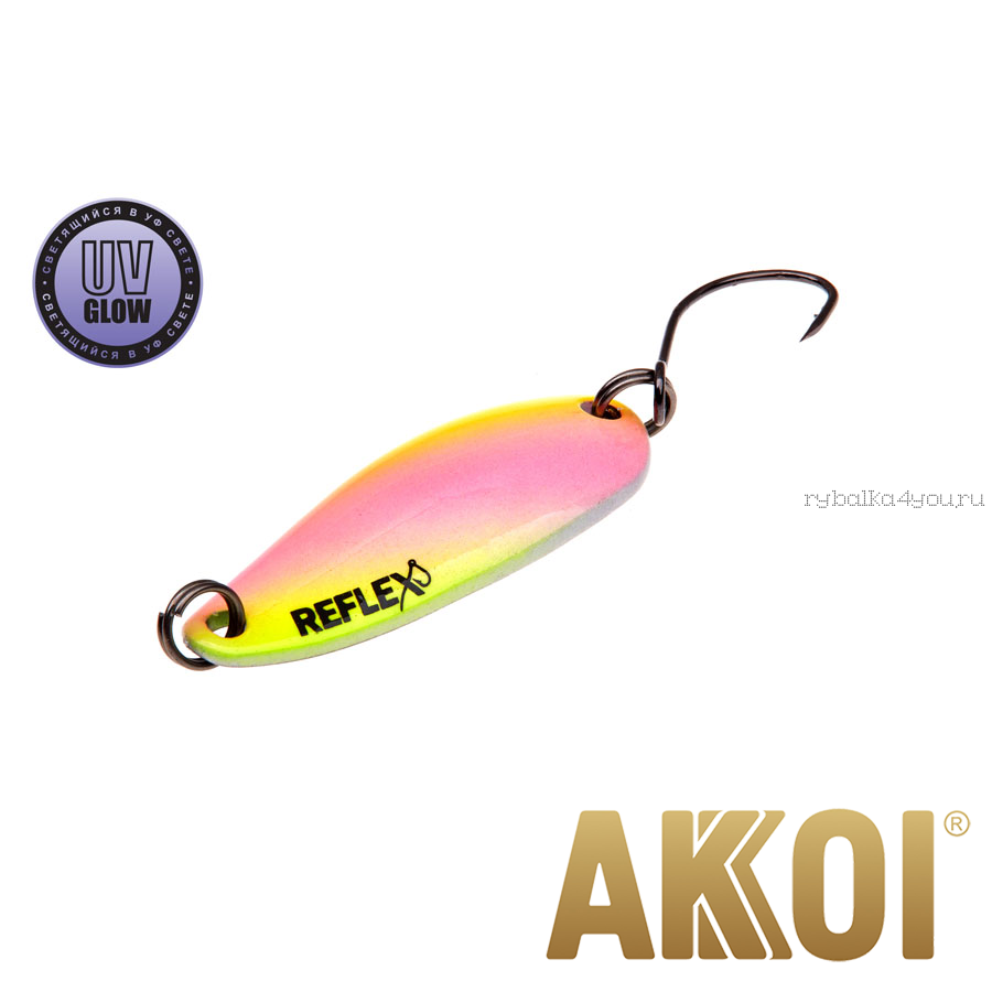 Колеблющаяся блесна Akkoi Reflex Hobo 2,9 см / 2,3гр / цвет:  R34 UV