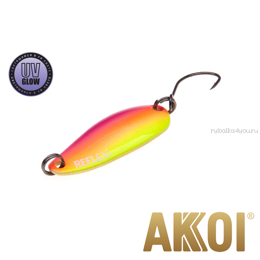 Колеблющаяся блесна Akkoi Reflex Hobo 2,9 см / 2,3гр / цвет:  R35 UV