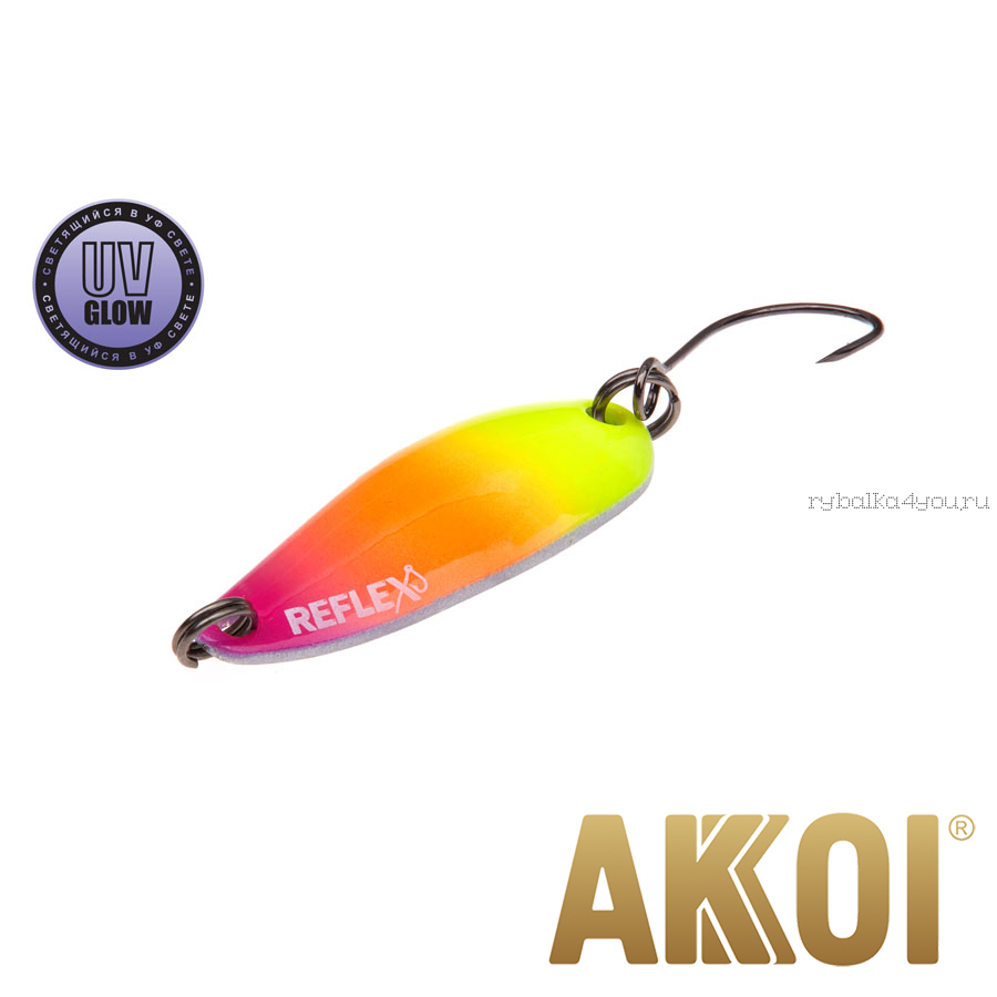 Колеблющаяся блесна Akkoi Reflex Hobo 2,9 см / 2,3гр / цвет:  R36 UV