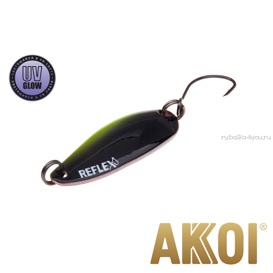 Колеблющаяся блесна Akkoi Reflex Hobo 2,9 см / 2,3гр / цвет:  R38 UV