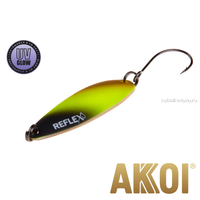 Колеблющаяся блесна Akkoi Reflex Legend 3,5 см / 3,1 гр / цвет: R02 UV