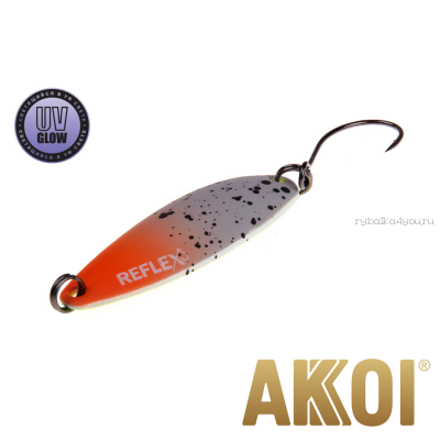 Колеблющаяся блесна Akkoi Reflex Legend 3,5 см / 3,1 гр / цвет: R06 UV