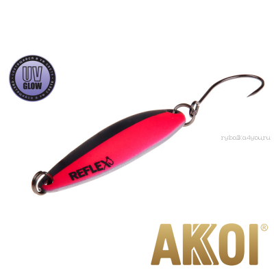 Колеблющаяся блесна Akkoi Reflex Legend 3,5 см / 3,1 гр / цвет: R08 UV