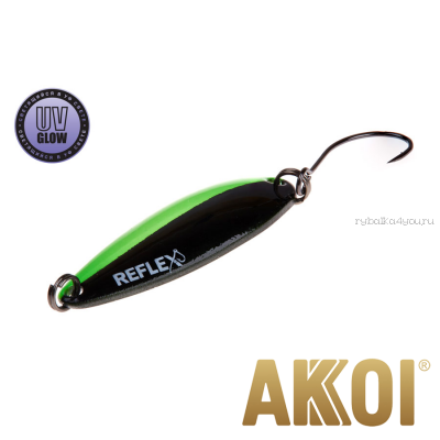 Колеблющаяся блесна Akkoi Reflex Legend 3,5 см / 3,1 гр / цвет: R14 UV