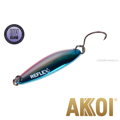 Колеблющаяся блесна Akkoi Reflex Legend 3,5 см / 3,1 гр / цвет: R15 UV