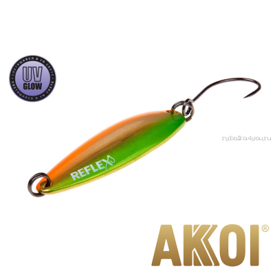Колеблющаяся блесна Akkoi Reflex Legend 3,5 см / 3,1 гр / цвет: R16 UV