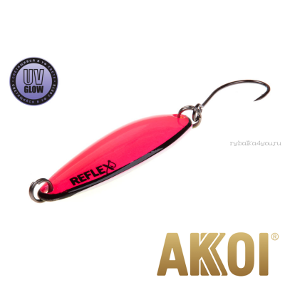 Колеблющаяся блесна Akkoi Reflex Legend 3,5 см / 3,1 гр / цвет: R18 UV