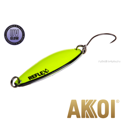 Колеблющаяся блесна Akkoi Reflex Legend 3,5 см / 3,1 гр / цвет: R19 UV
