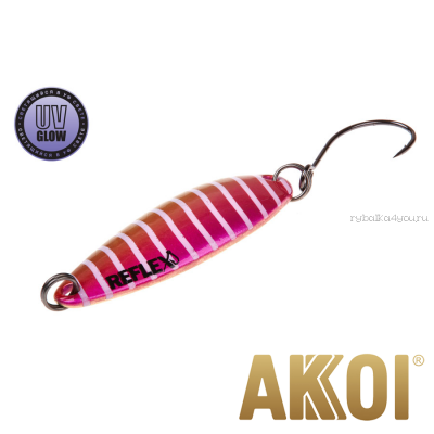 Колеблющаяся блесна Akkoi Reflex Legend 3,5 см / 3,1 гр / цвет: R20 UV