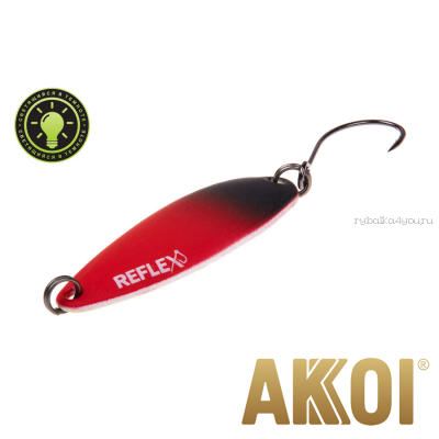 Колеблющаяся блесна Akkoi Reflex Legend 3,5 см / 3,1 гр / цвет: R21  светонакопитель