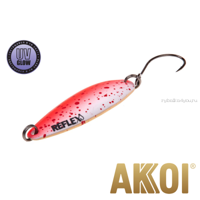 Колеблющаяся блесна Akkoi Reflex Legend 3,5 см / 3,1 гр / цвет: R22 UV