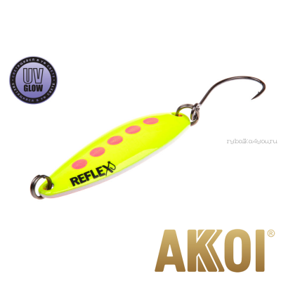 Колеблющаяся блесна Akkoi Reflex Legend 3,5 см / 3,1 гр / цвет: R23 UV