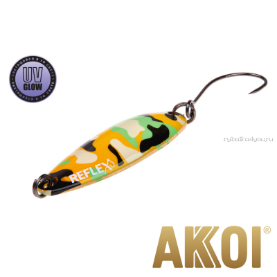 Колеблющаяся блесна Akkoi Reflex Legend 3,5 см / 3,1 гр / цвет: R24 UV