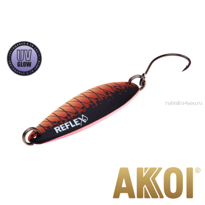 Колеблющаяся блесна Akkoi Reflex Legend 3,5 см / 3,1 гр / цвет: R27 UV