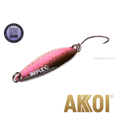 Колеблющаяся блесна Akkoi Reflex Legend 3,5 см / 3,1 гр / цвет: R28 UV