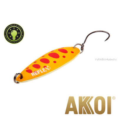 Колеблющаяся блесна Akkoi Reflex Legend 3,5 см / 3,1 гр / цвет: R29  светонакопитель
