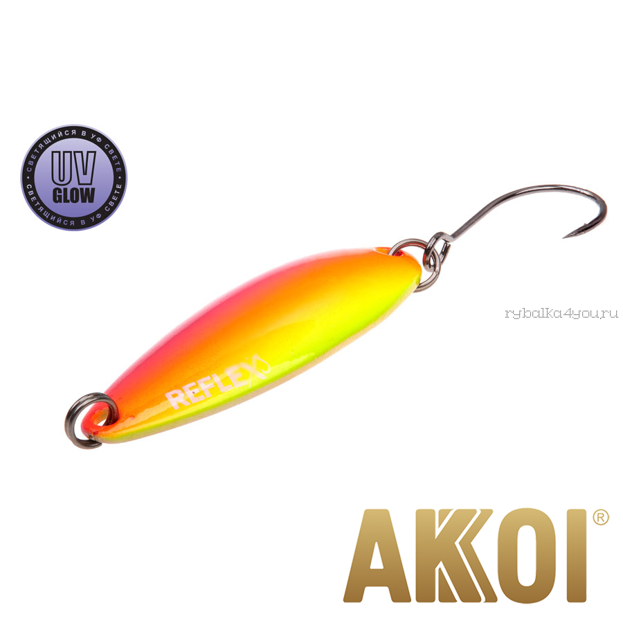 Колеблющаяся блесна Akkoi Reflex Legend 3,5 см / 3,1 гр / цвет: R35 UV