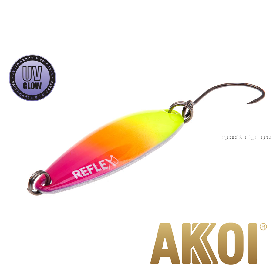 Колеблющаяся блесна Akkoi Reflex Legend 3,5 см / 3,1 гр / цвет: R36 UV