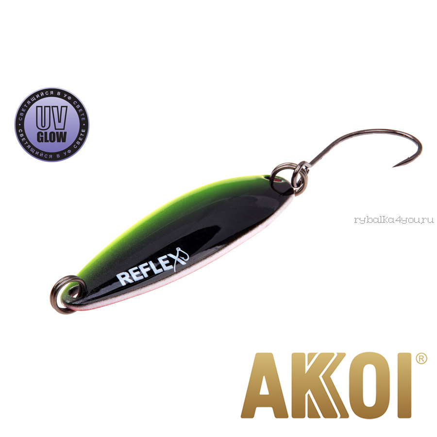 Колеблющаяся блесна Akkoi Reflex Legend 3,5 см / 3,1 гр / цвет: R38 UV