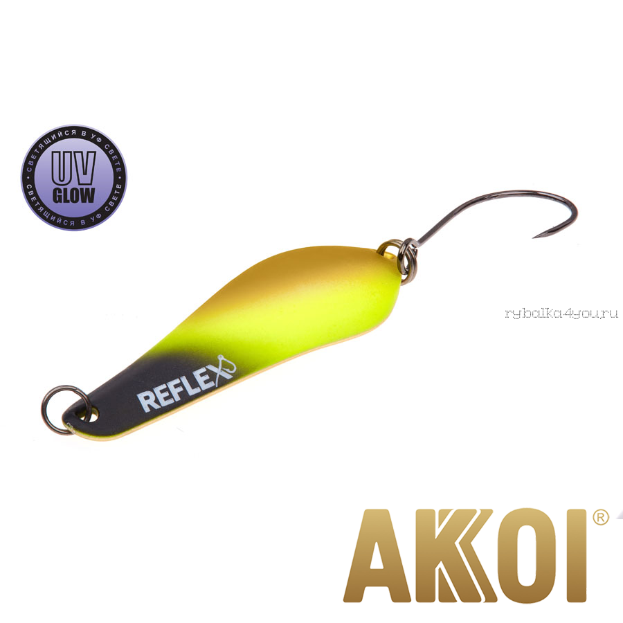 Колеблющаяся блесна Akkoi Reflex Crystal 4 см / 3,6 гр / цвет:  R02  UV