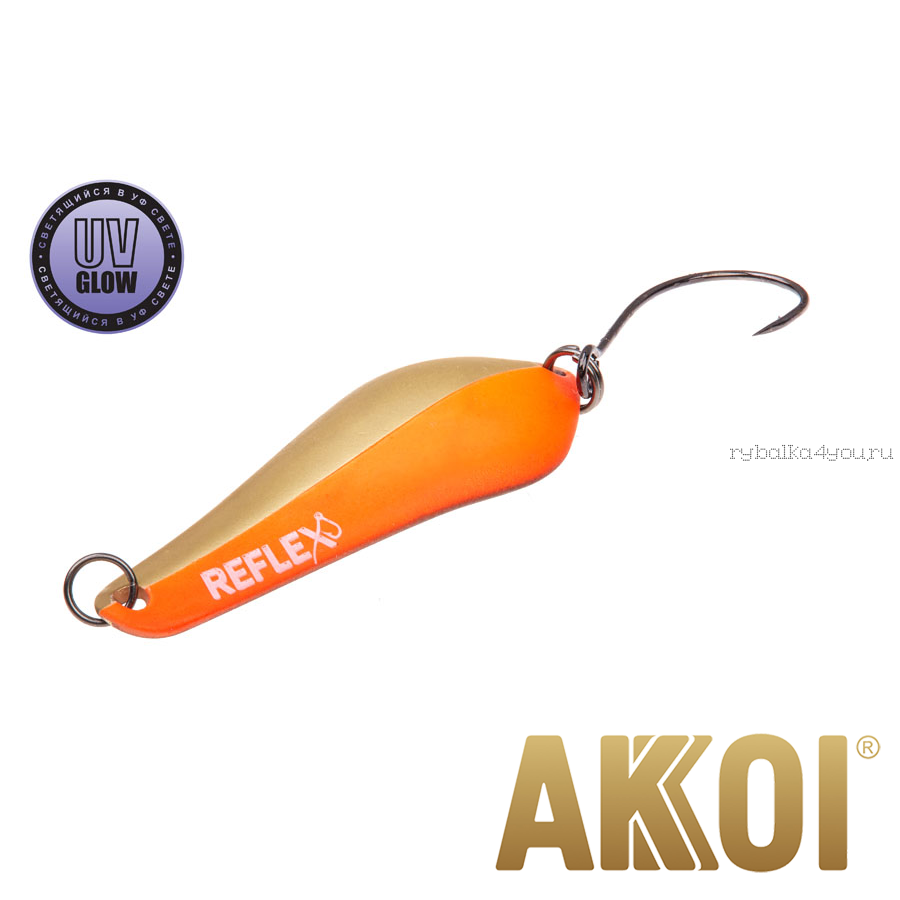 Колеблющаяся блесна Akkoi Reflex Crystal 4 см / 3,6 гр / цвет:  R13  UV