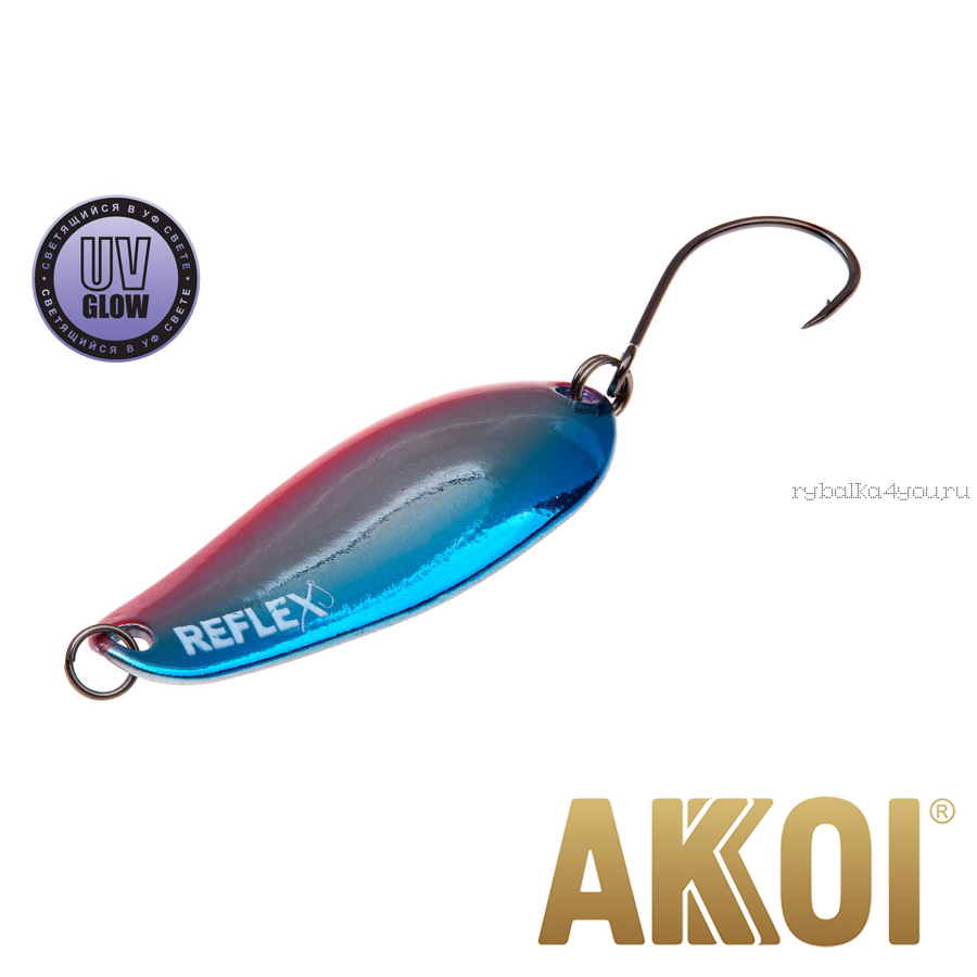 Колеблющаяся блесна Akkoi Reflex Element 4,2 см / 4,8 гр / цвет:  R15 UV