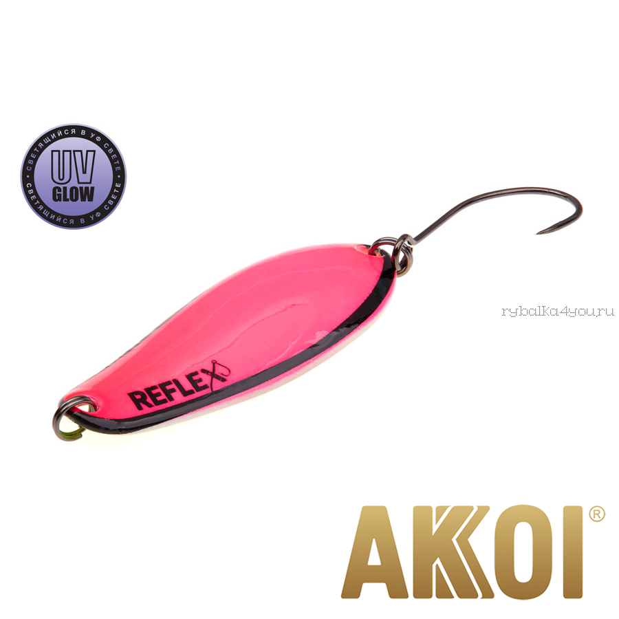 Колеблющаяся блесна Akkoi Reflex Element 4,2 см / 4,8 гр / цвет:  R18 UV