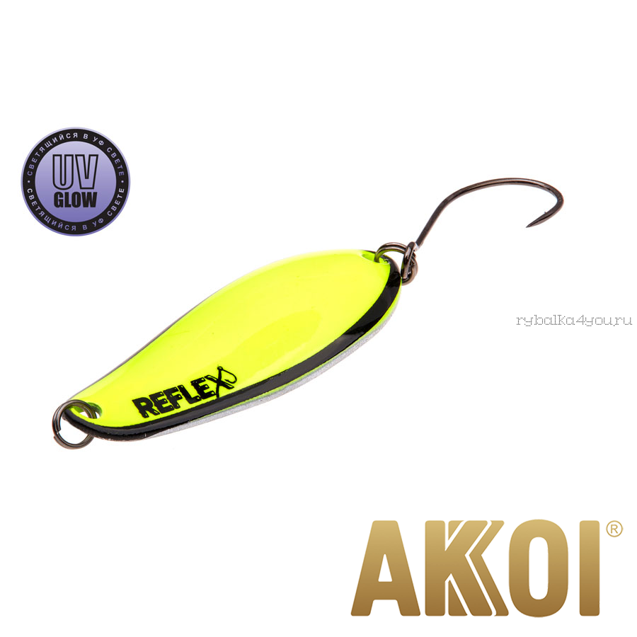 Колеблющаяся блесна Akkoi Reflex Element 4,2 см / 4,8 гр / цвет:  R19 UV