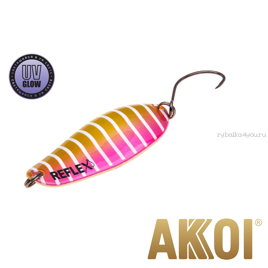 Колеблющаяся блесна Akkoi Reflex Element 4,2 см / 4,8 гр / цвет:  R20 UV
