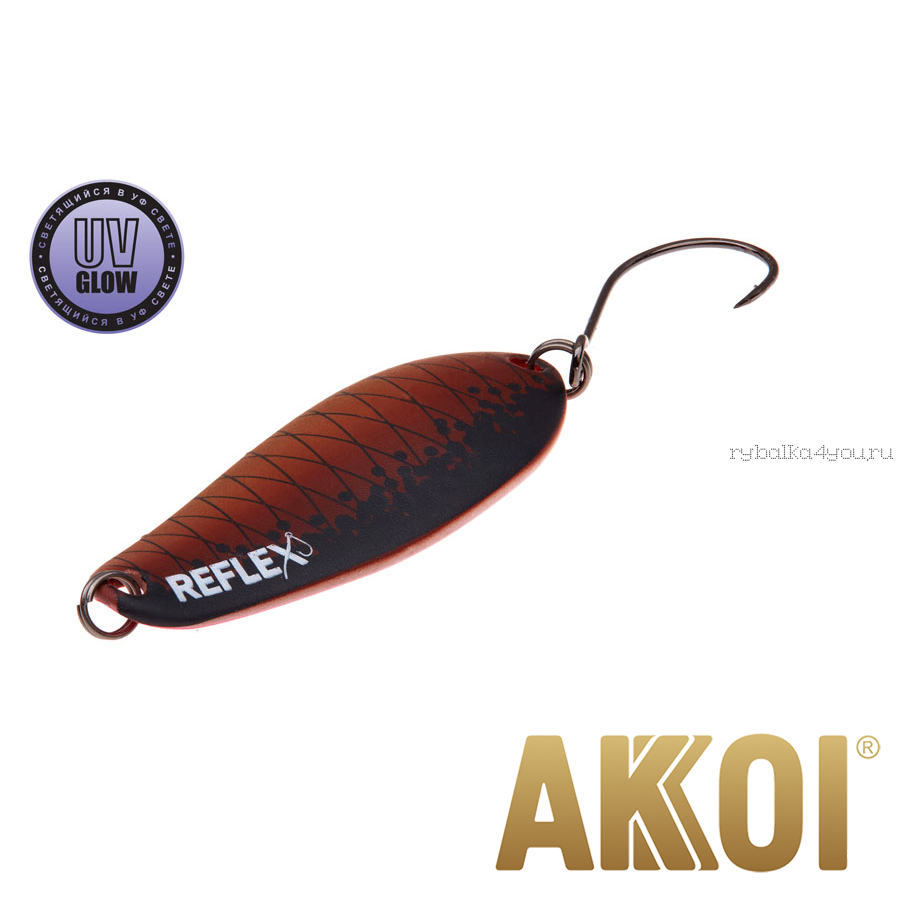Колеблющаяся блесна Akkoi Reflex Element 4,2 см / 4,8 гр / цвет:  R27 UV