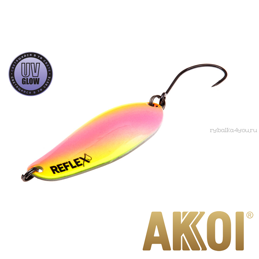 Колеблющаяся блесна Akkoi Reflex Element 4,2 см / 4,8 гр / цвет:  R34 UV