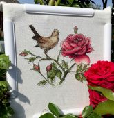 Cross stitch pattern "The Nightingale and the rose".