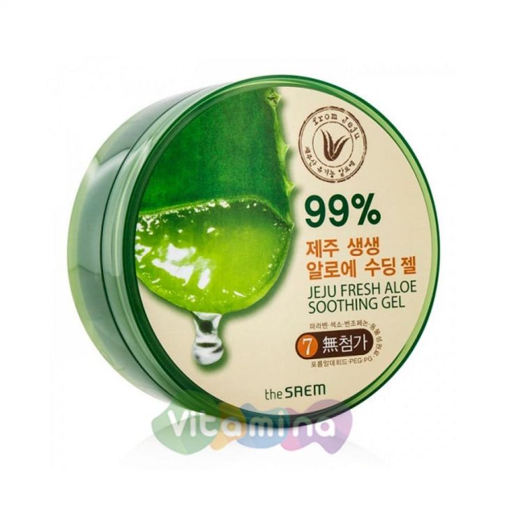 The Saem Гель с алоэ универсальный увлажняющий Jeju Fresh Aloe Soothing Gel 99%, 300 мл