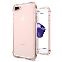 Чехол Spigen Crystal Shell для iPhone 7 Plus кристально-розовый