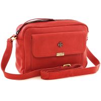 Кожаная женская сумка-клатч Narvin 9921-N.Gottier Red