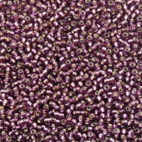 Бисер чешский 27060 фиолетовый прозрачный блестящий серебряная линия внутри Preciosa 1 сорт купить оптом