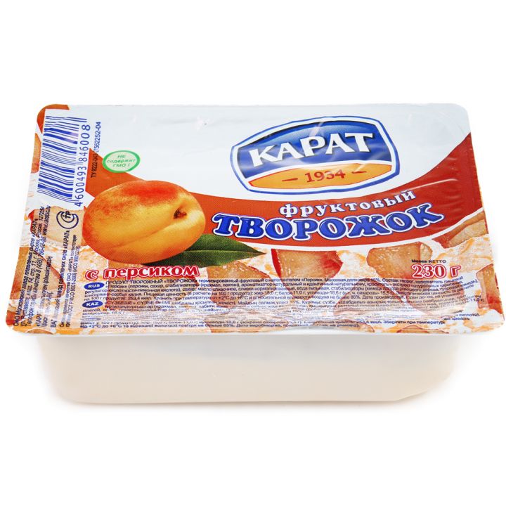 Творожок Карат персик 230г Москва