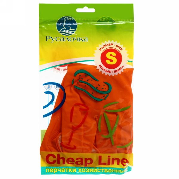 Перчатки резиновые Русалочка cheap line L,M,S