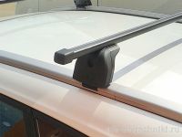 Багажник на крышу Lada Xray Cross, Lux, стальные прямоугольные дуги на интегрированные рейлинги